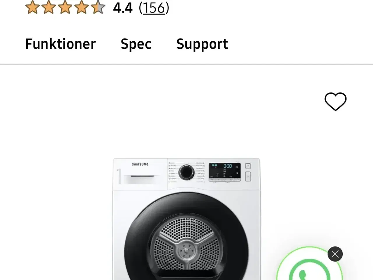 Billede 1 - Samsung DV95TA040AE Kondens Tørretumbler 9 kg 