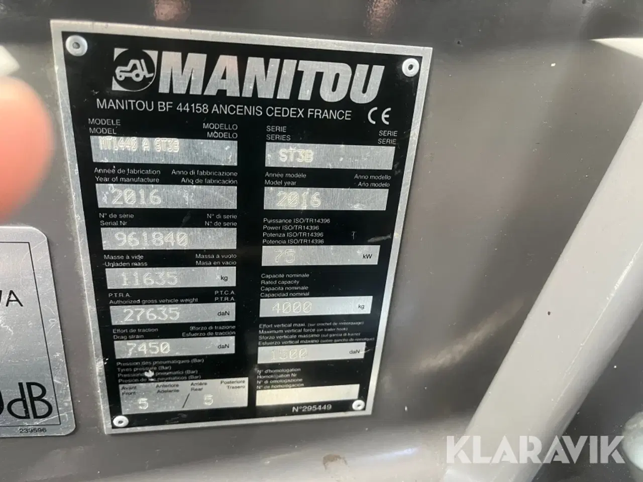 Billede 7 - Teleskoplæsser Manitou MT1440A med kurv/drejeled/gafler
