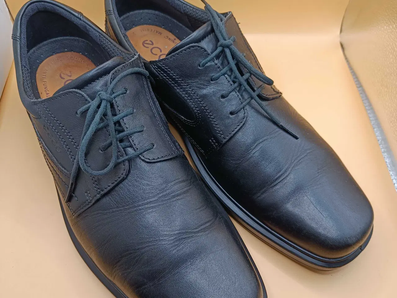 Billede 1 - Ecco sort læder sko 47str