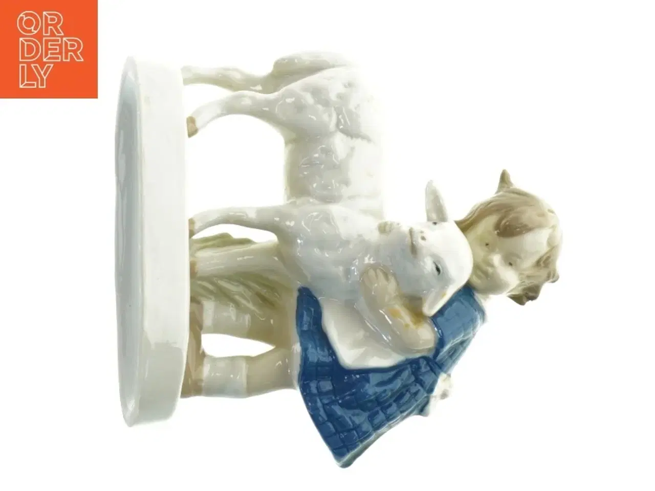 Billede 2 - Unden Glace Porcelænsfigur barn og lam (str. 11x13,5 cm)