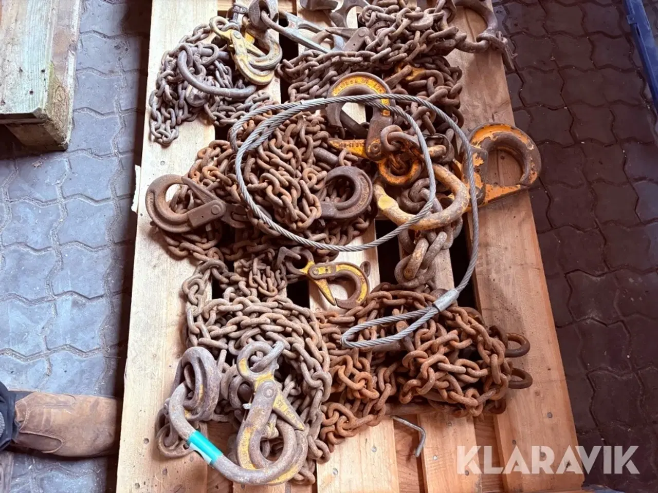 Billede 2 - Kæder med kroge og løftegrej - blandet parti