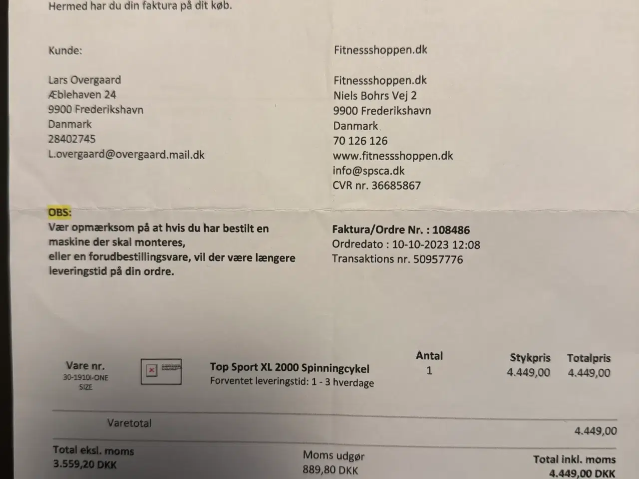 Billede 7 - Spinningscykel Top Sport XL 2000