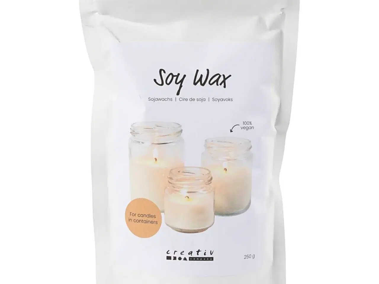 Billede 1 - Soyavoks, Til lys i beholdere, creme, 250g/ 1 pk.
