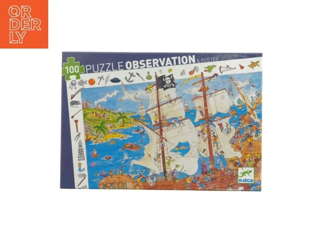 Billede 1 - Pirat puslespil 100 brikker fra DJECO (str. 61 x 38 cm)
