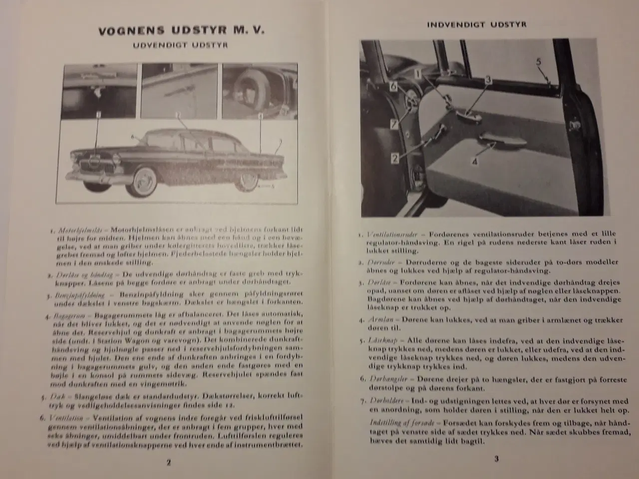 Billede 2 -  Chevrolet 1955 Original Instruktionsbog på Dansk