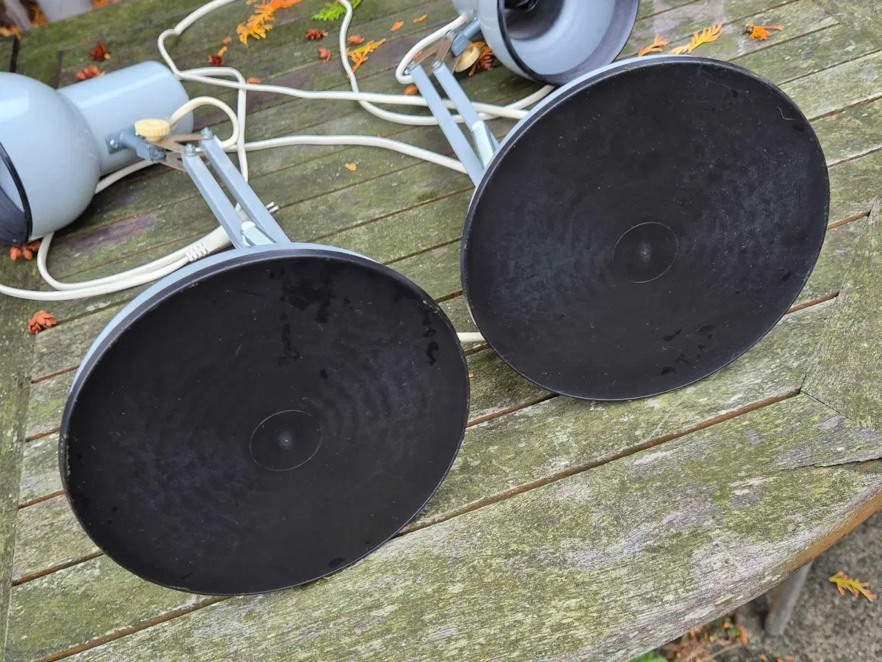 Billede 16 - To fleksible bordlamper i sjælden grå