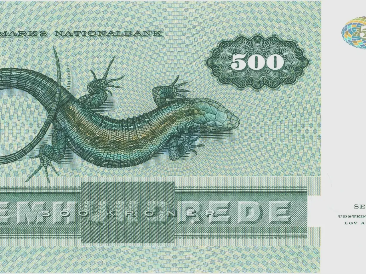 Billede 2 - DK. 500 kr. seddel fra 1988