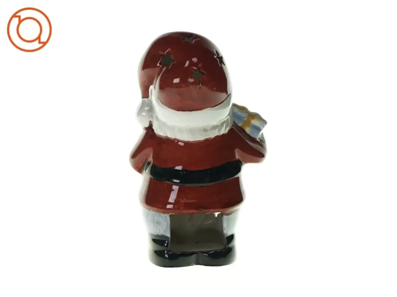 Billede 2 - Dekorativ julemandsfigur med lys fra Ukendt (str. LB 25x9cm)