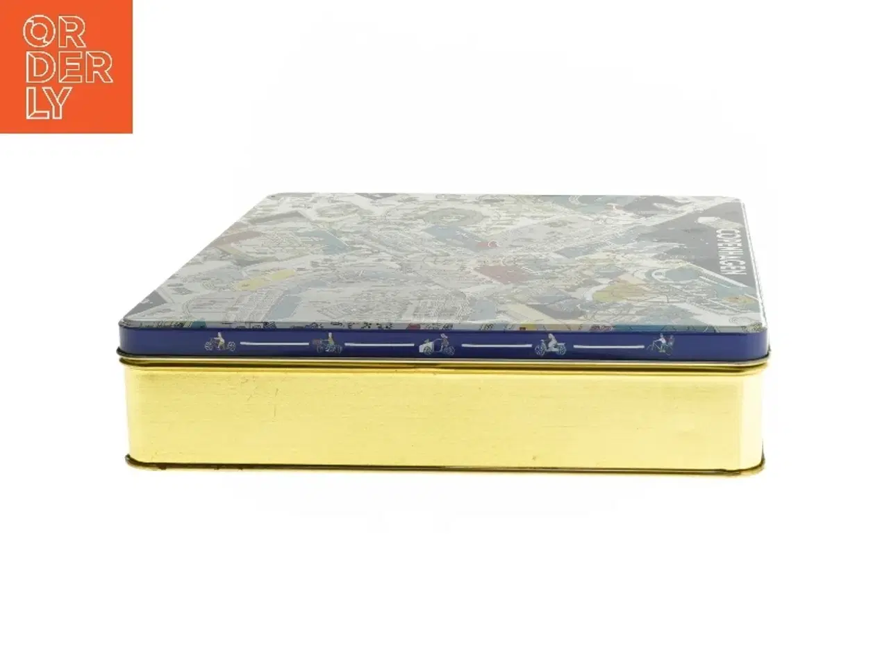 Billede 3 - Dekorativ metalæske med København-motiv (str. 5,5x22x23,5 cm)