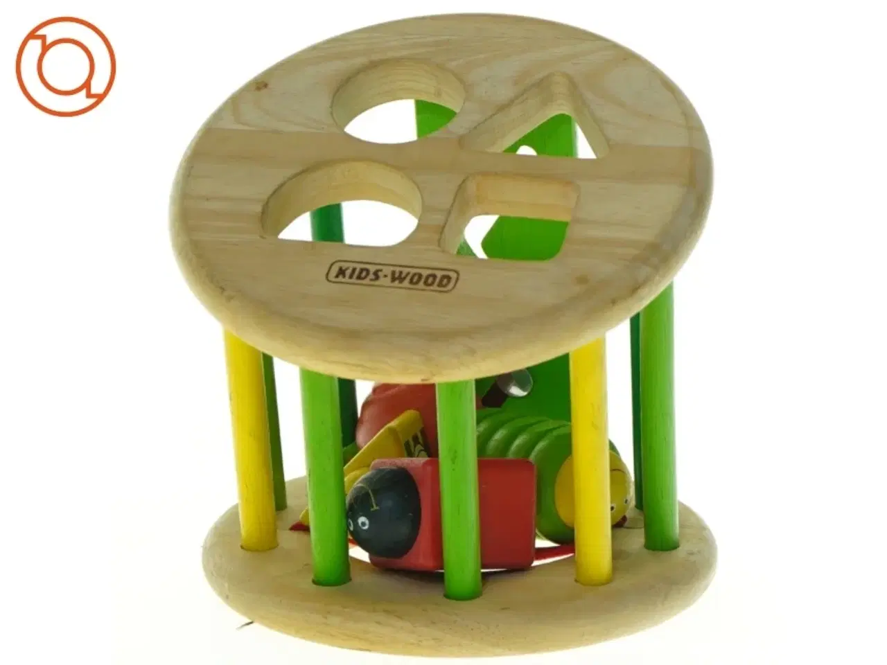Billede 1 - Træ rullebassin med figurer fra Kids-Wood (str. 15 x 16 cm)
