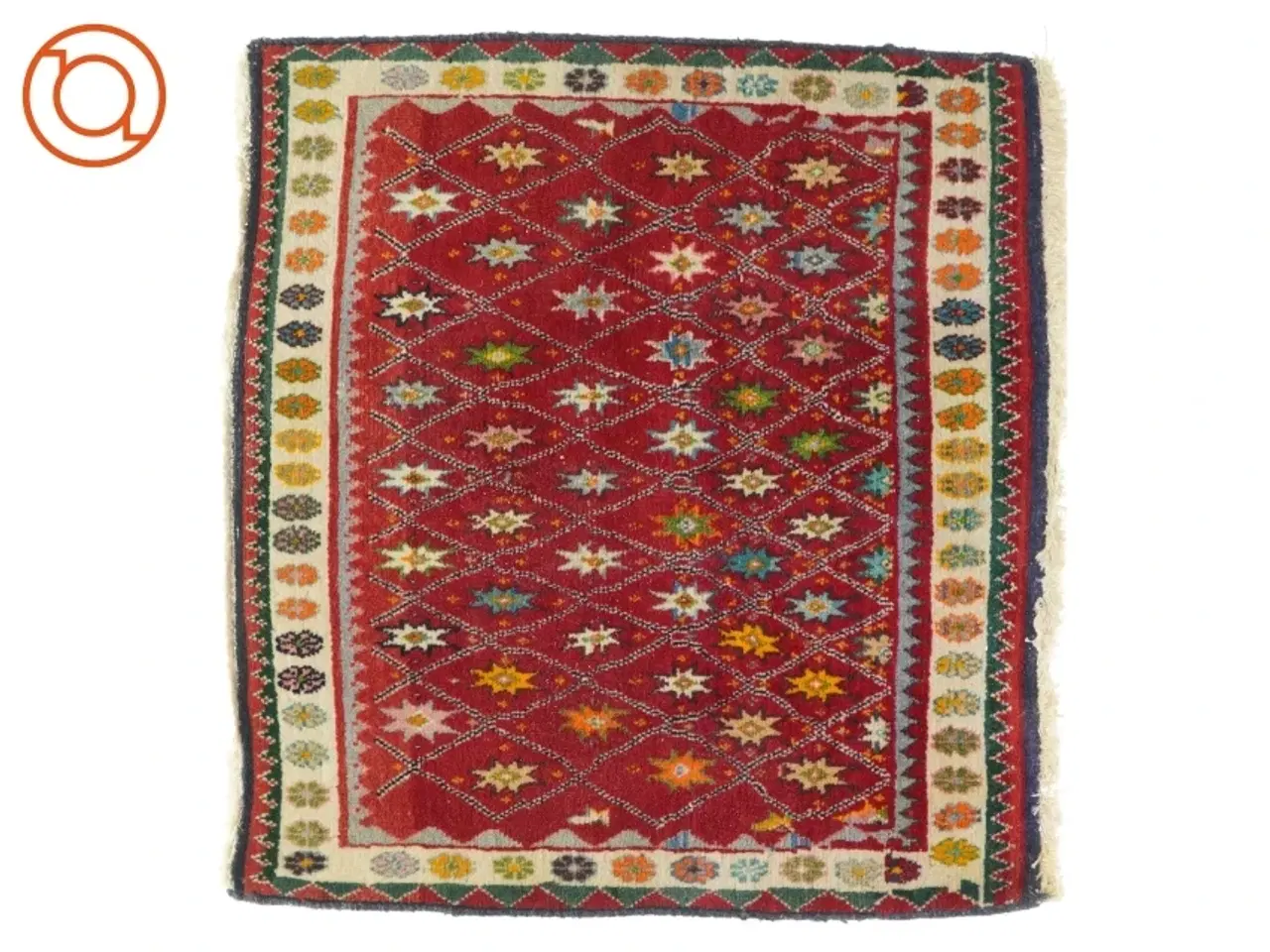 Billede 1 - ægte tæppe med mønster  (str. LB:66x63cm)