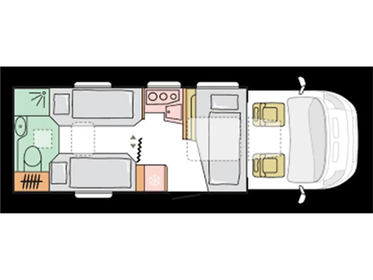 Billede 5 - 2011 - Adria Coral 670 SLT   5 selepladser - km KUN 72000 - 2 enkeltsenge.