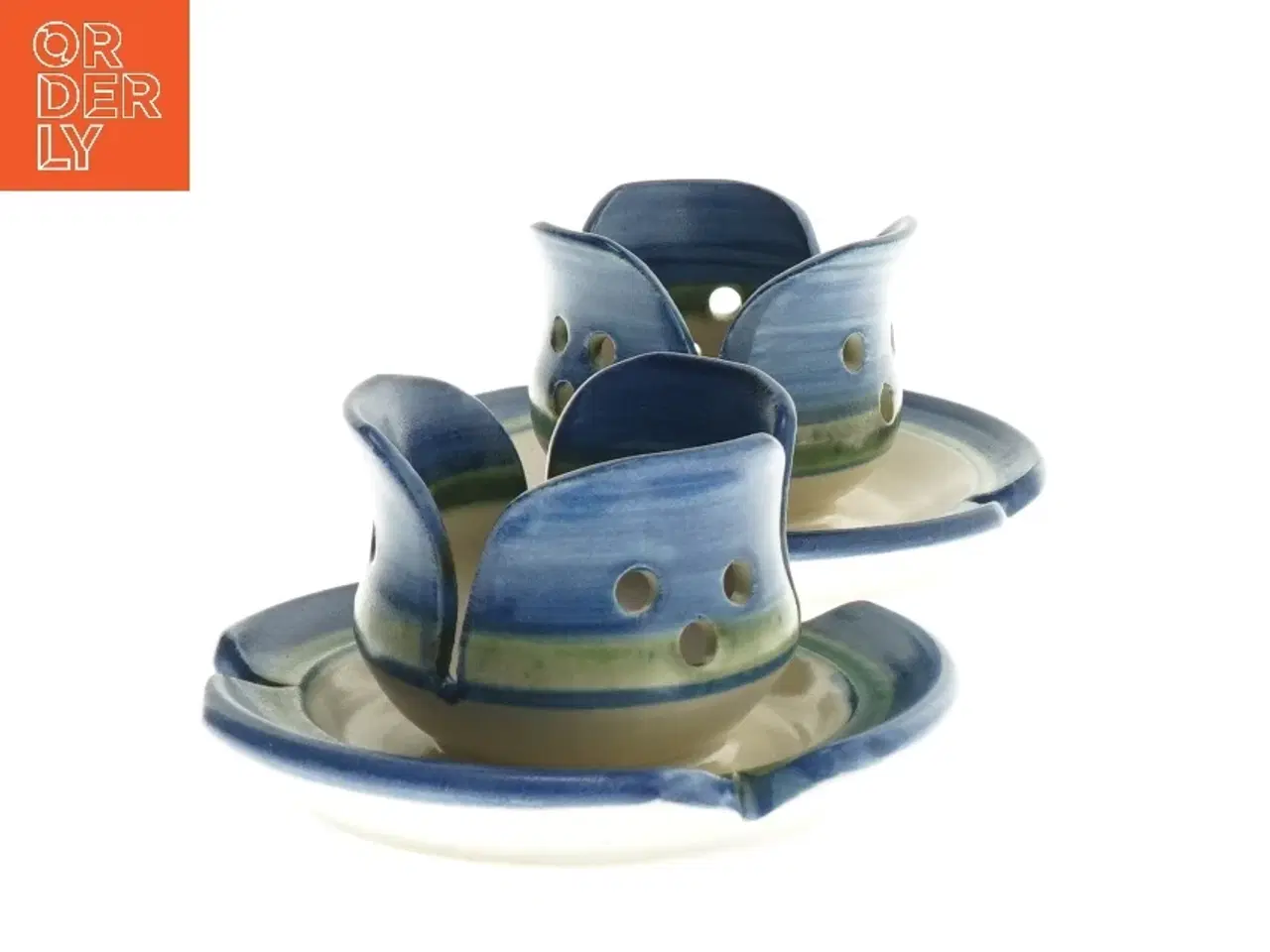 Billede 2 - Keramiske lysestager (str. 12 cm)