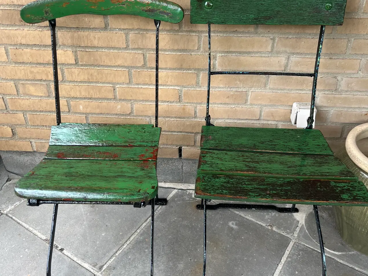 Billede 2 - Café stole og Spredegreb RETRO i flot grøn farve