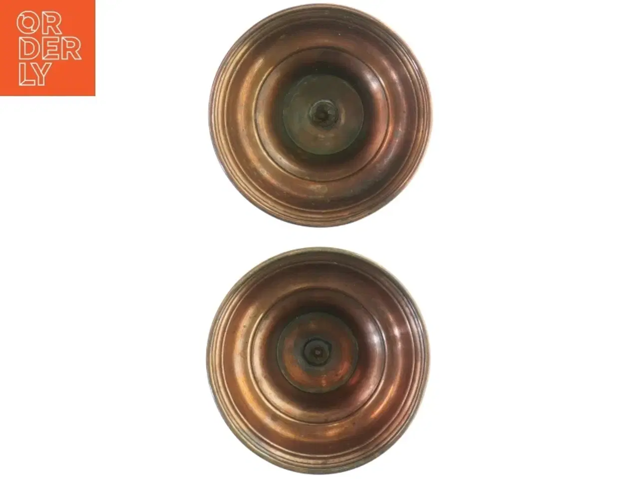 Billede 3 - Lysestager i metal (str. 15x11,5 cm)
