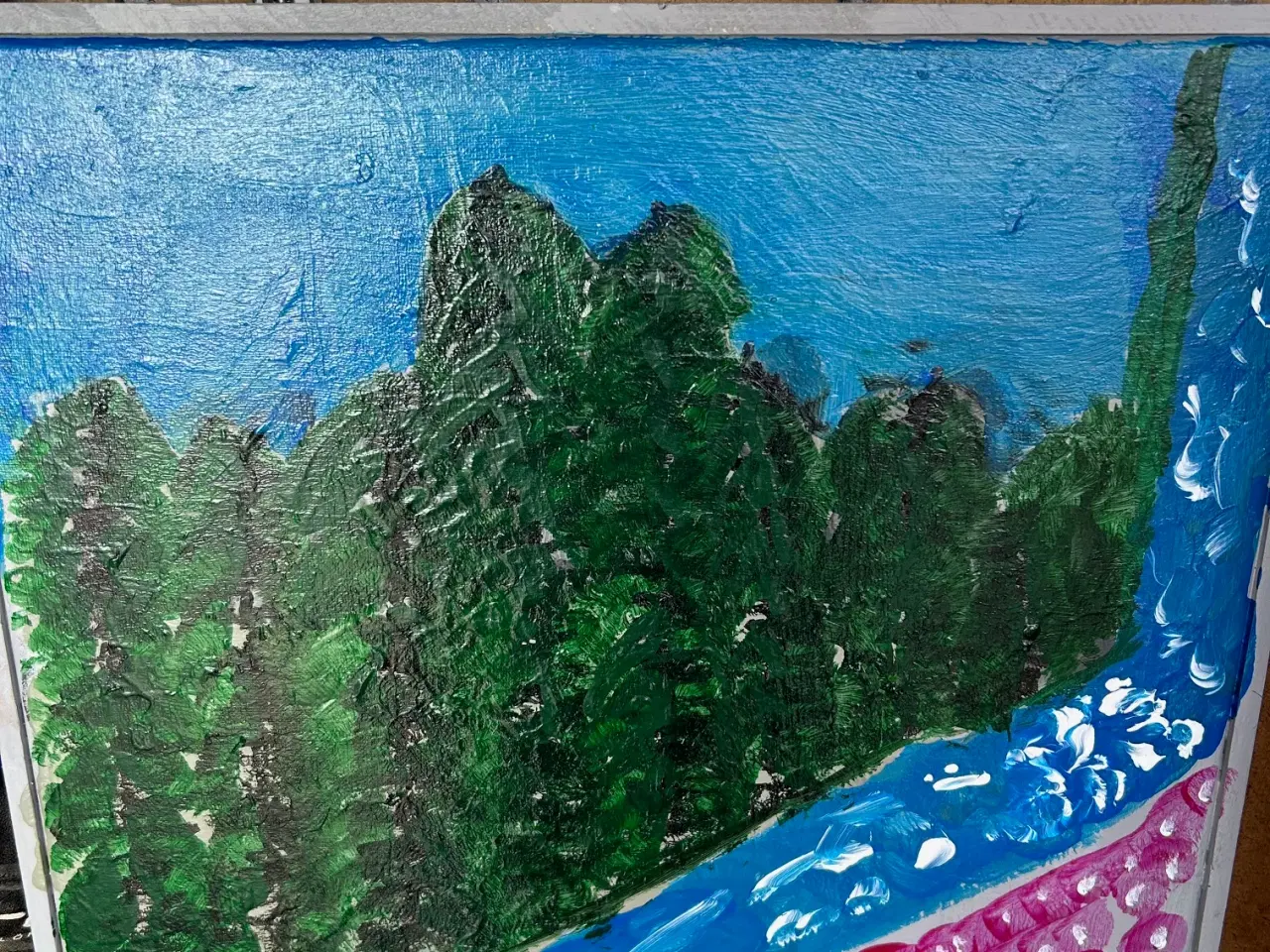 Billede 1 - mALERI AF SKOV OG SØ