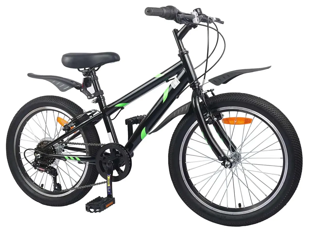 Billede 2 - Børnecykel 20 tommer 6-Speed til børn i alderen 6-11 år Sort