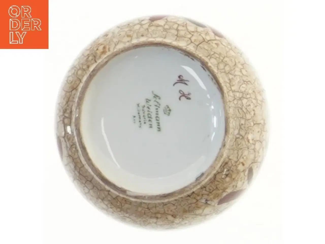 Billede 4 - Dekorativ porcelæn ingefærkrukke med låg (str. Ø 8,5x9,5 cm)