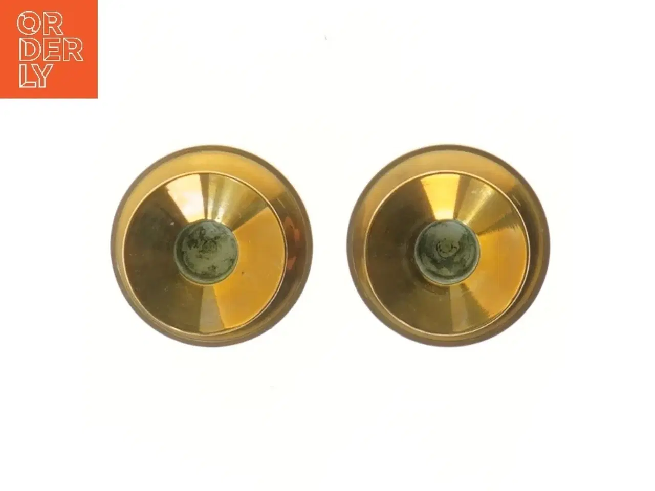 Billede 2 - Messing lysestager 2 stk (str. 2 stk 7,5 cm)