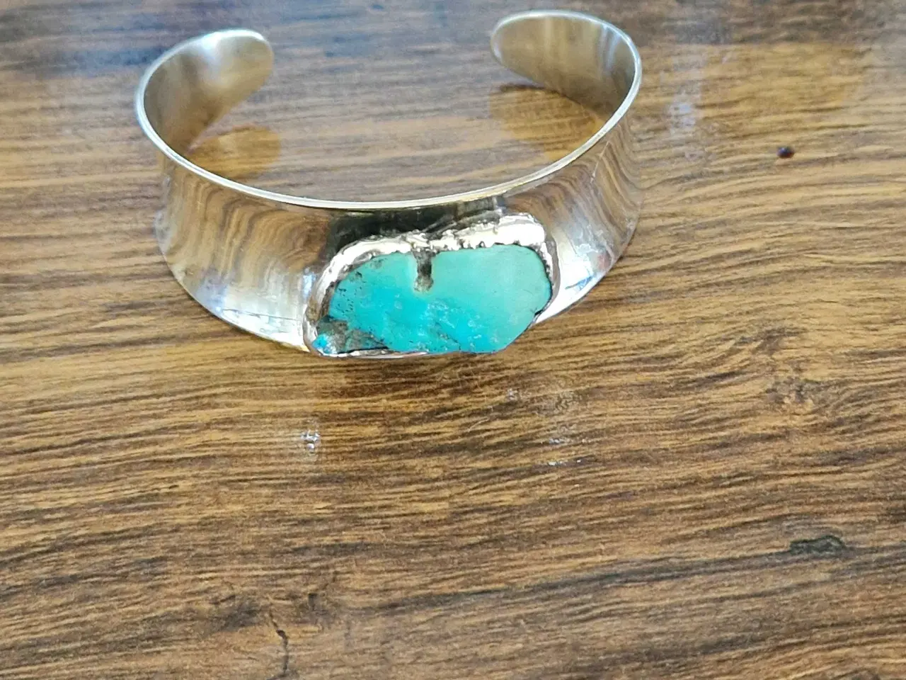 Billede 1 - Retro armring,forsølvet med turkis. Erik Dennung 