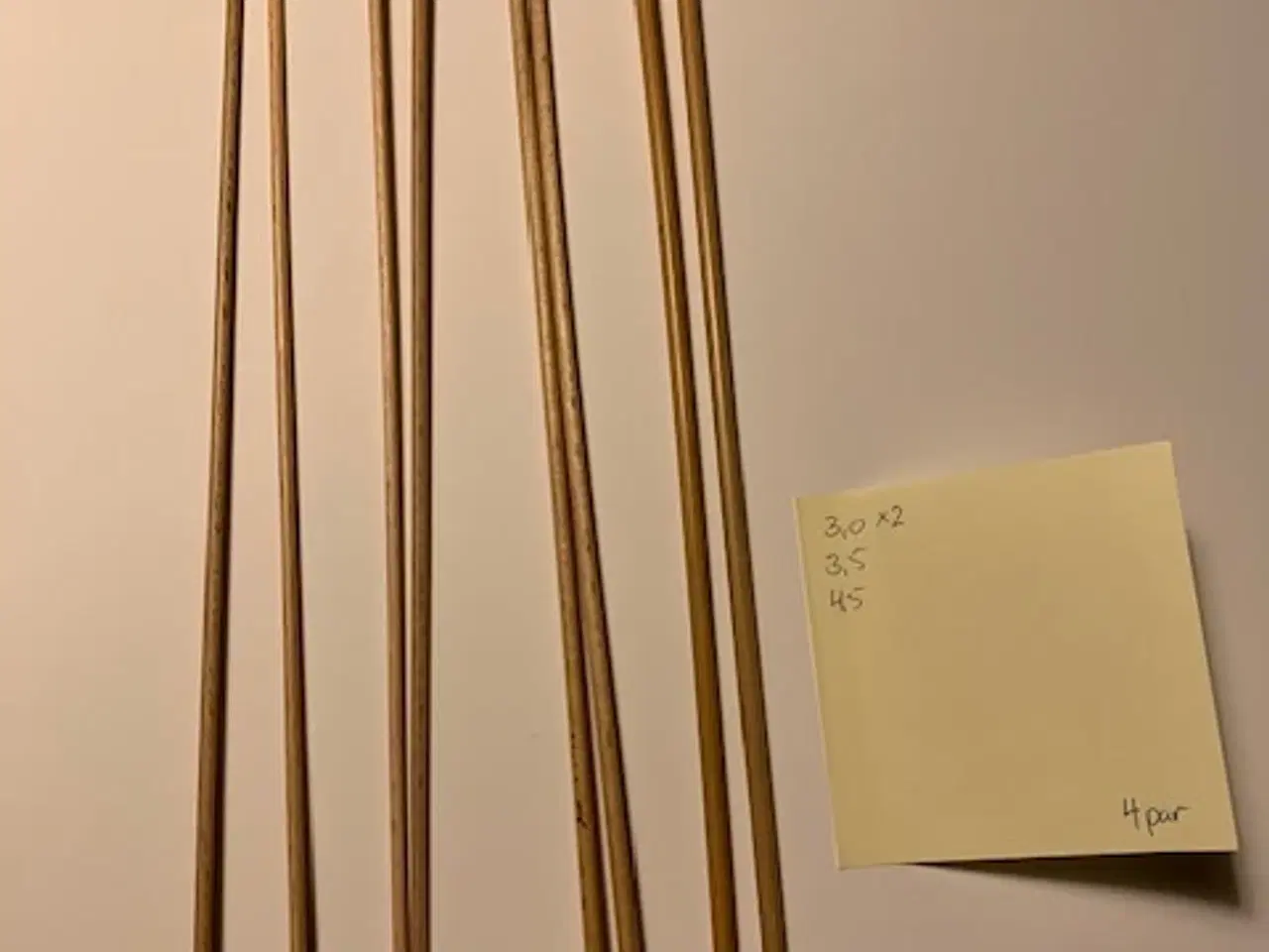 Billede 1 - Strikkepinde enten i bambus eller træ