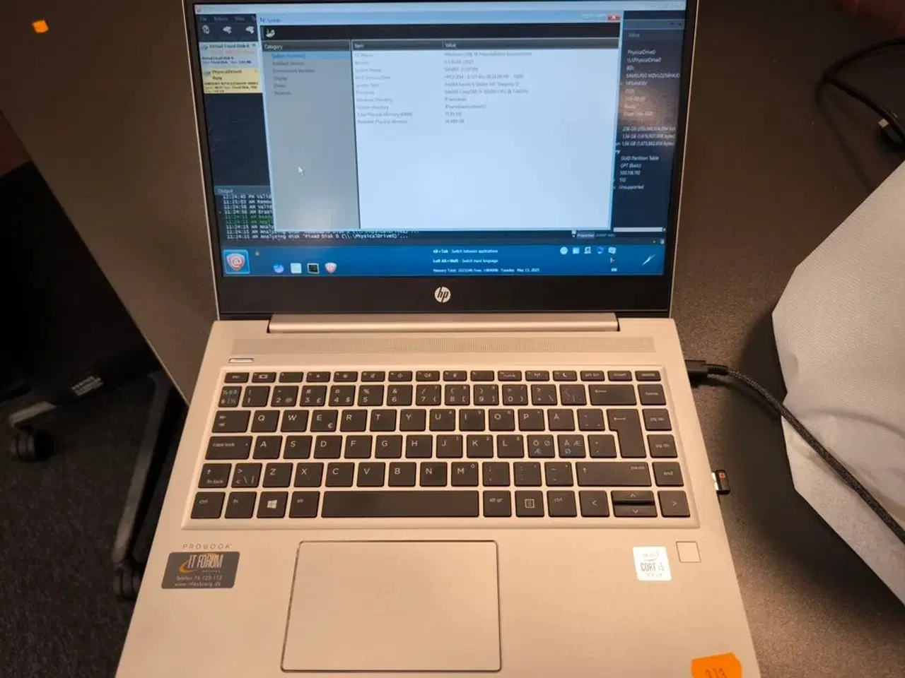 Billede 1 - HP Probook i5-10210U 16gb 240gb