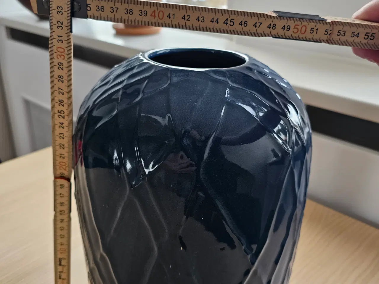 Billede 1 - Broste Copenhagen, stor blå keramik vase, ca. 30 c