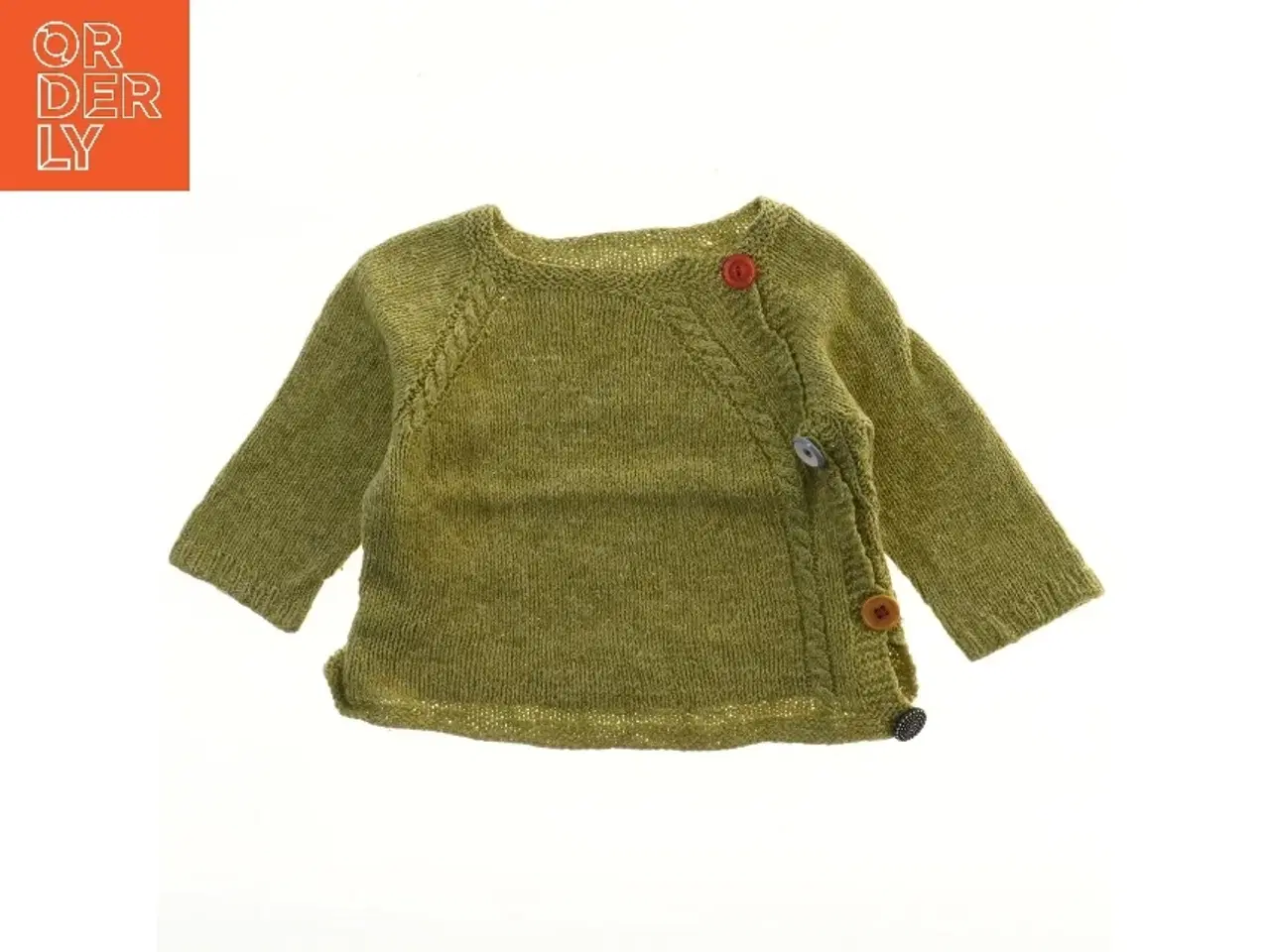 Billede 1 - Strikket børnetrøje med knapper (str. 27x29 cm)