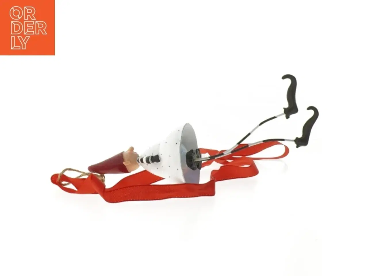 Billede 3 - Juledekoration med rød bånd (str. 22x7 cm)