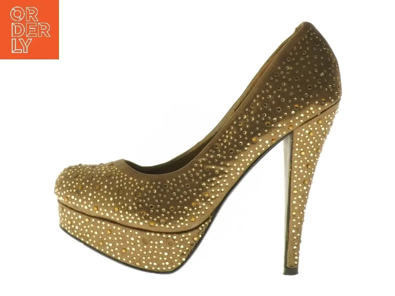 Billede 1 - Guld stilethæle med sten fra Blink (str. 37 )