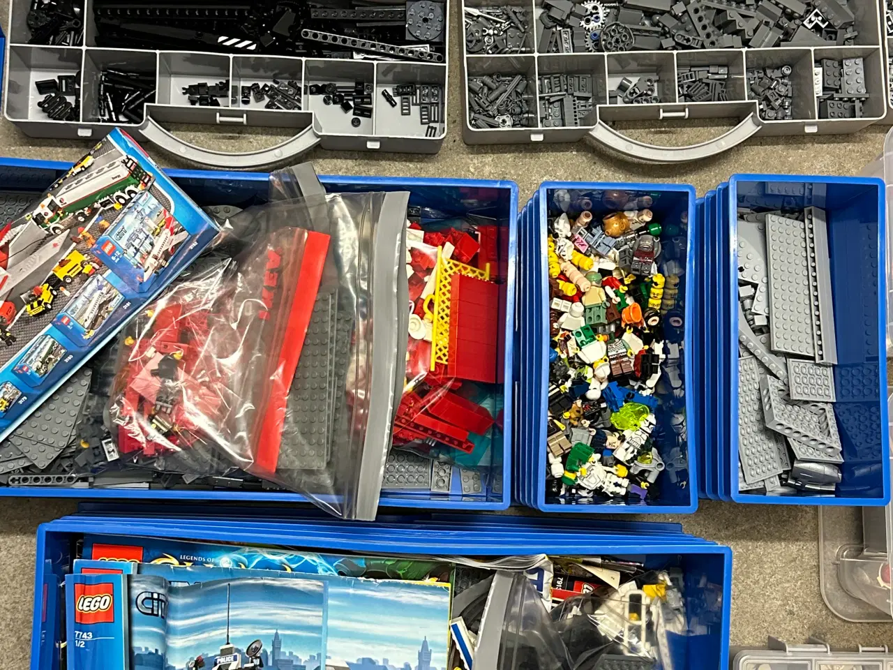 Billede 5 - Blandet LEGO og blå LEGO-kasser