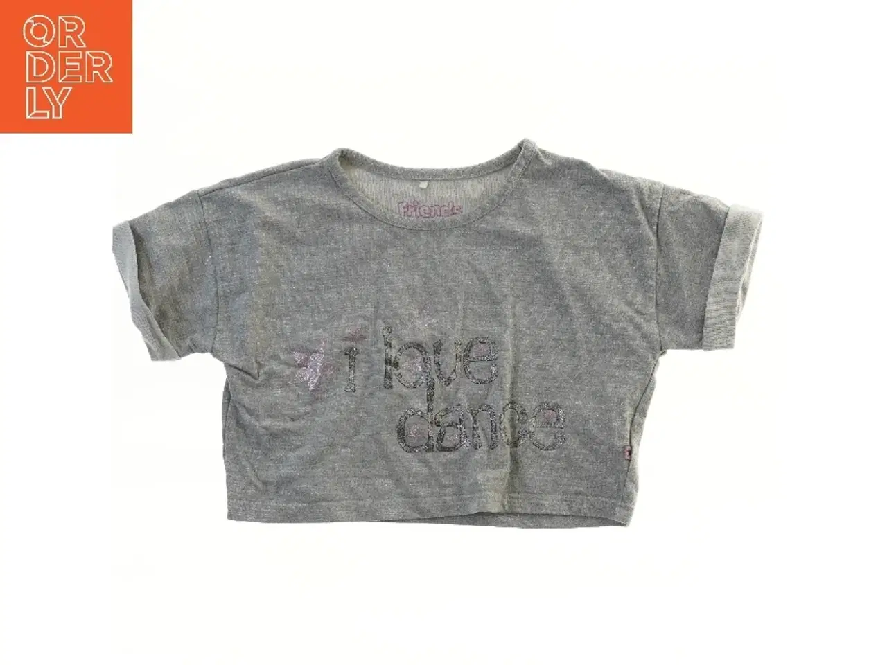 Billede 1 - Grå T-shirt med tekst fra Friends (str. 122)