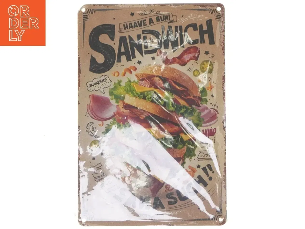 Billede 1 - Sandwich tin skilt fra Produceret af Weiwei Handicraft Factory (str. 30x20 cm)