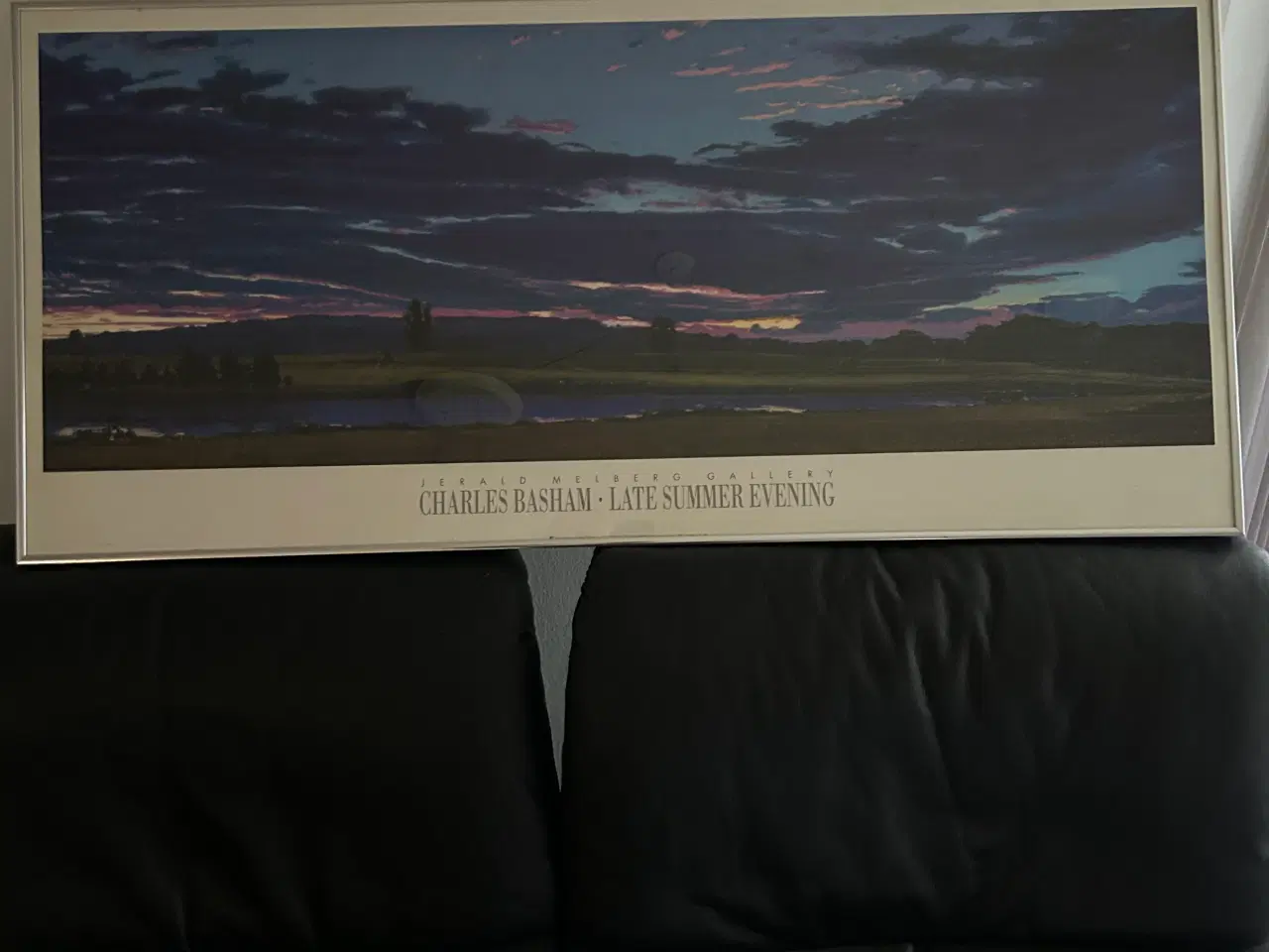 Billede 2 - Litografi 46x103cm Charles Basham solnedgang