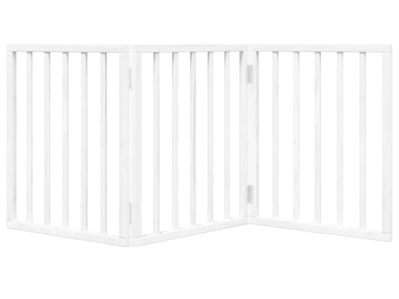 Billede 4 - Hundelåge 3 paneler 150 cm foldbar poppeltræ hvid