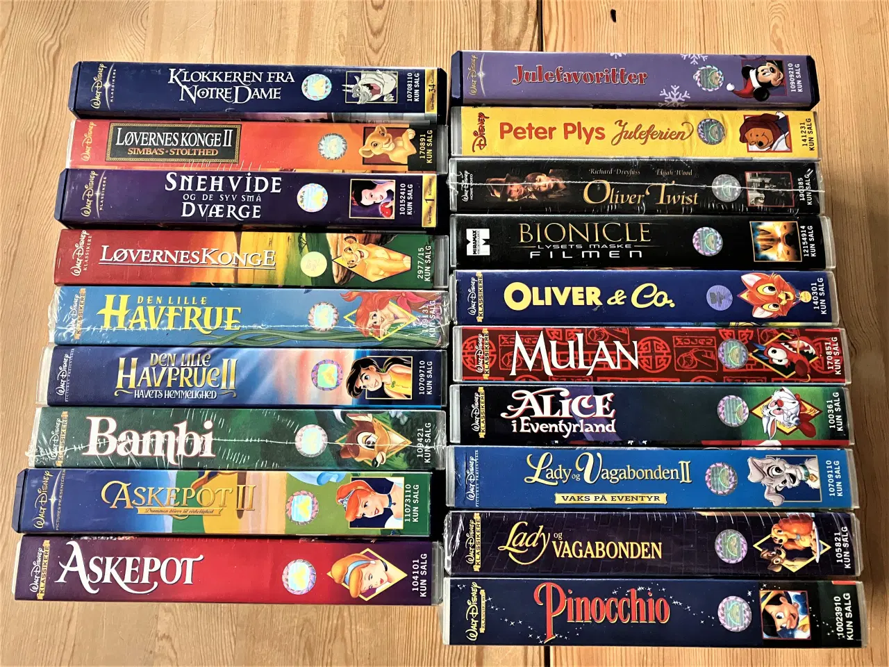 Billede 2 - 37 VHS Walt Disney Klassikere, orig. gl. tegnefilm