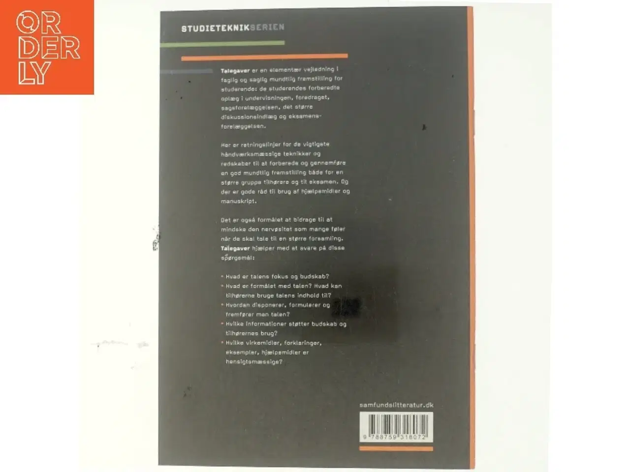Billede 3 - Talegaver - mundtlig formidling for studerende på videregående uddannelser af Peter Stray Jørgensen (Bog)
