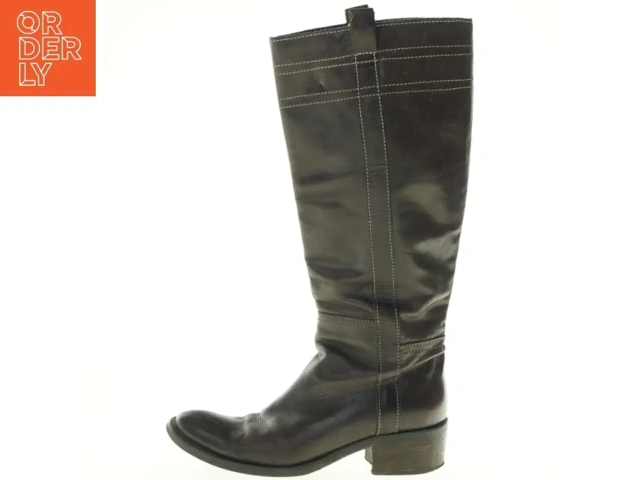 Billede 1 - Brune læderstøvler (str. Otteogtredve)