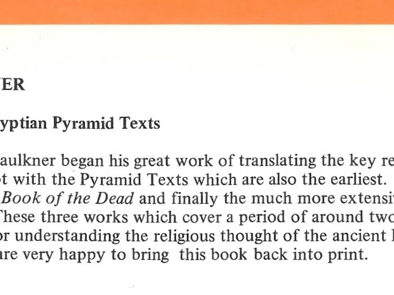 Billede 2 - The Ancient Egyptian Pyramid Texts by R O Faulkner