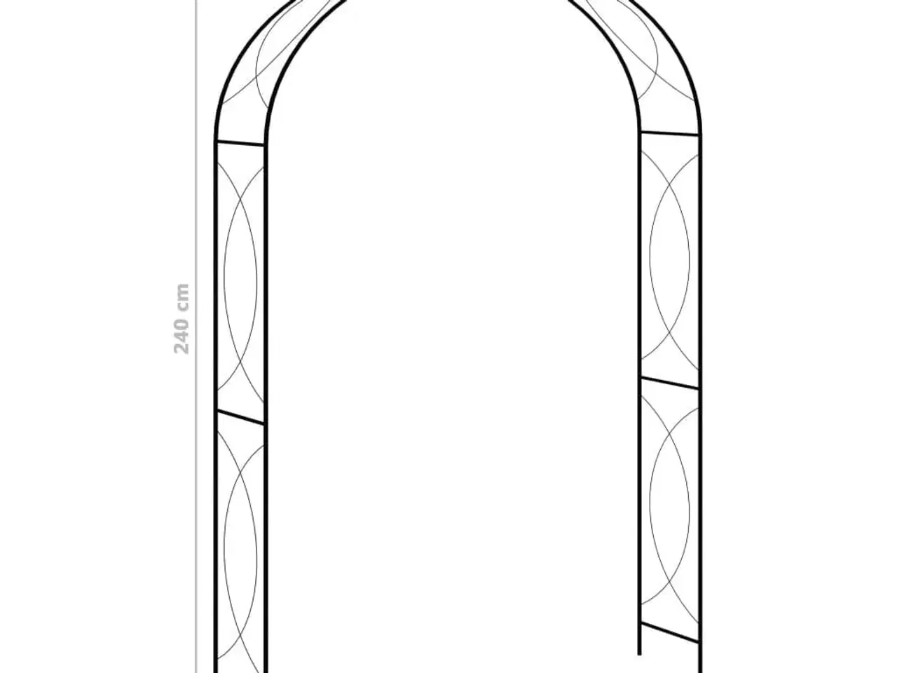 Billede 5 - Havebue 150x34x240 cm jern sort