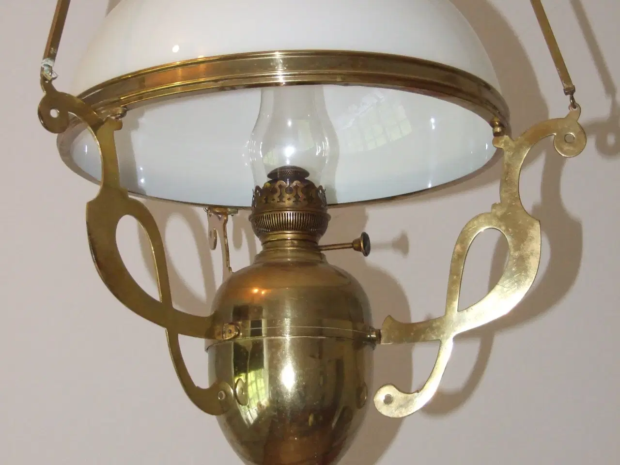 Billede 2 - Stor gammel petroleumslampe