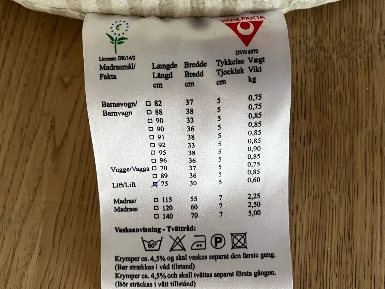 Billede 5 - BabySleep madras til lift 
