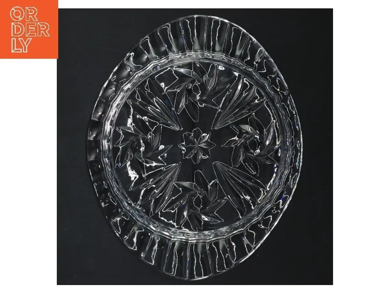 Billede 4 - Krystal glas smørfad med låg (str. 18,5x15x10 cm)