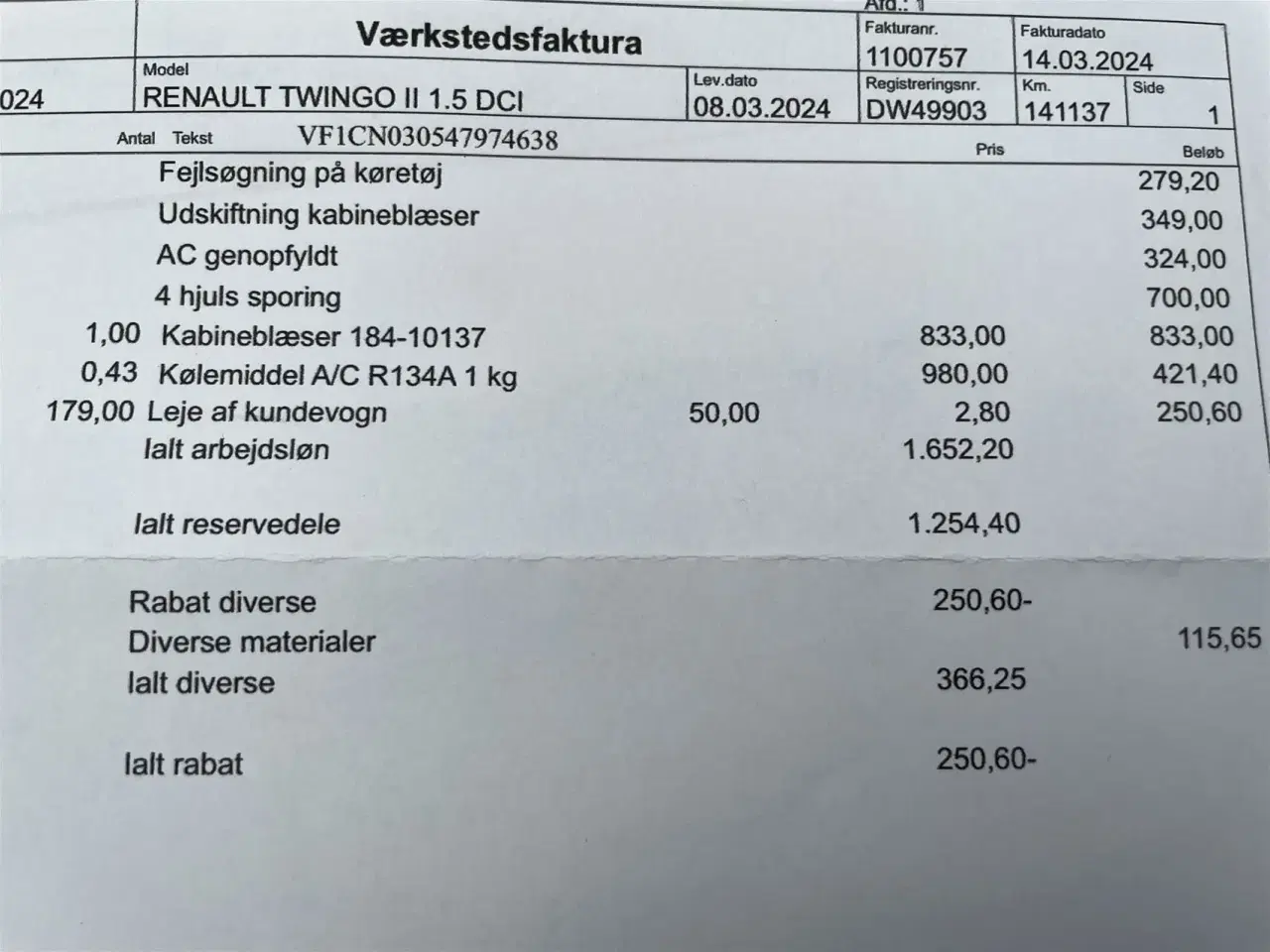 Billede 7 - Renault Twingo 1,5 DCI Authentique 75HK 3d