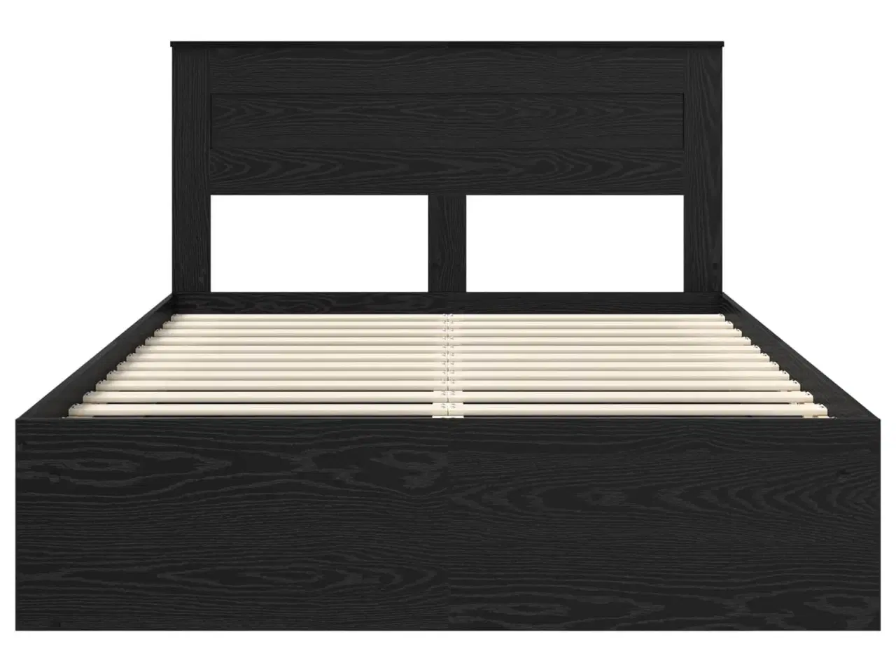 Billede 7 - Sengestel med madras Sort 140 x 200 cm Massiv fyrretræ