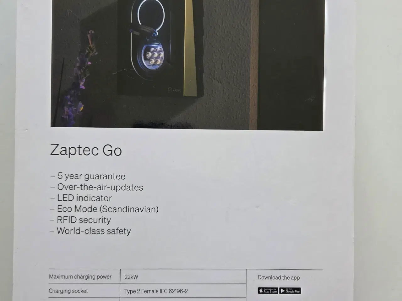 Billede 2 - Zaptec Go 2 ladebox (ny)