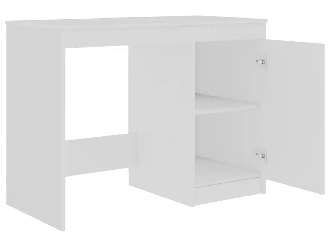 Billede 6 - Skrivebord hvid 140x50x76 cm konstrueret træ