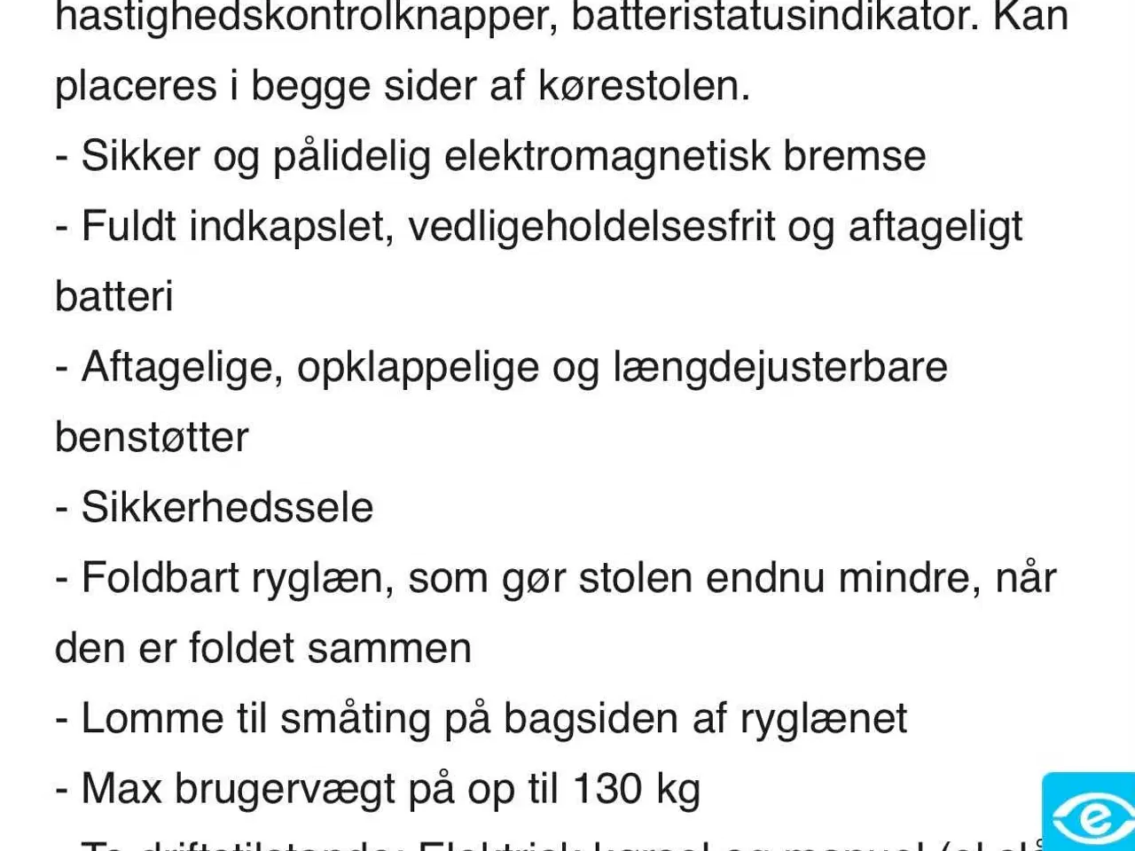 Billede 6 - El kørestol, ny