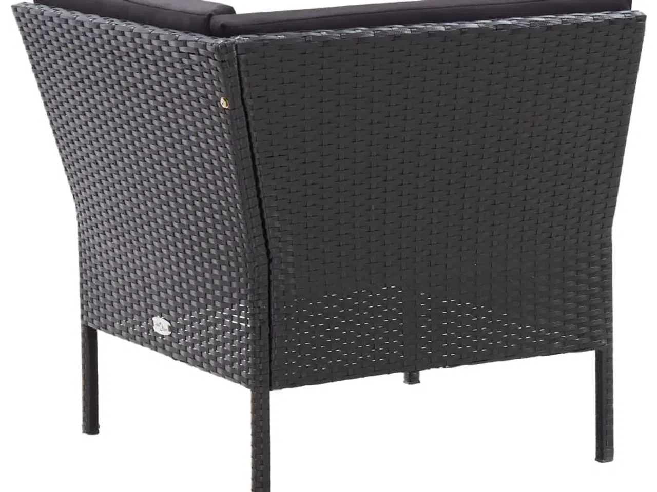 Billede 9 - Haveloungesæt 6 dele med hynder polyrattan sort