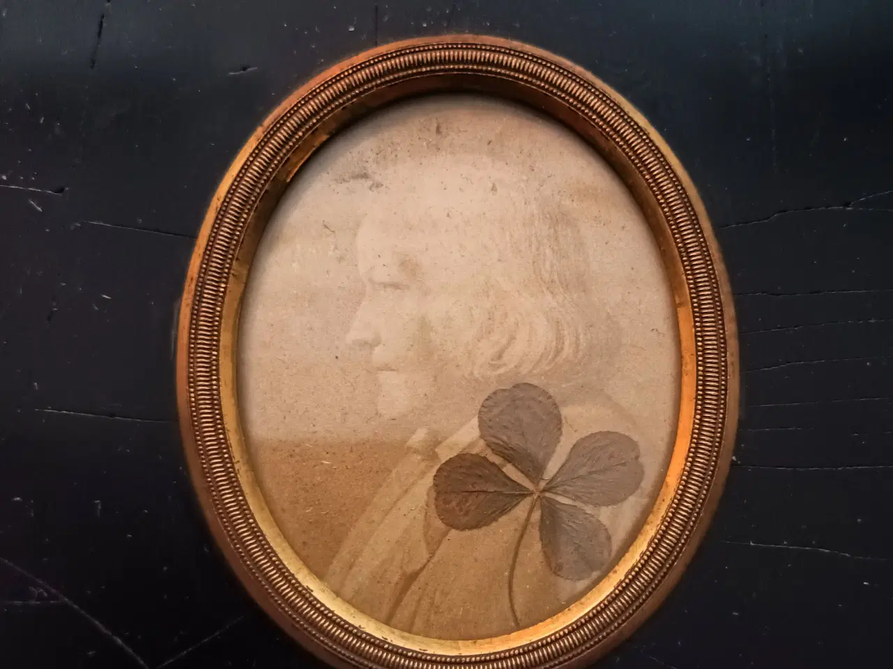 Billede 2 - Antik Silhuet portræt af Bertel Thorvaldsen 1860.